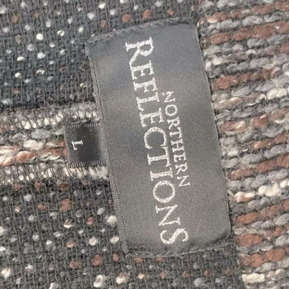 NORTHERN Reflections Brown Black Wool Blend Toggle Closure Pea Coat - Picture 4 of 13